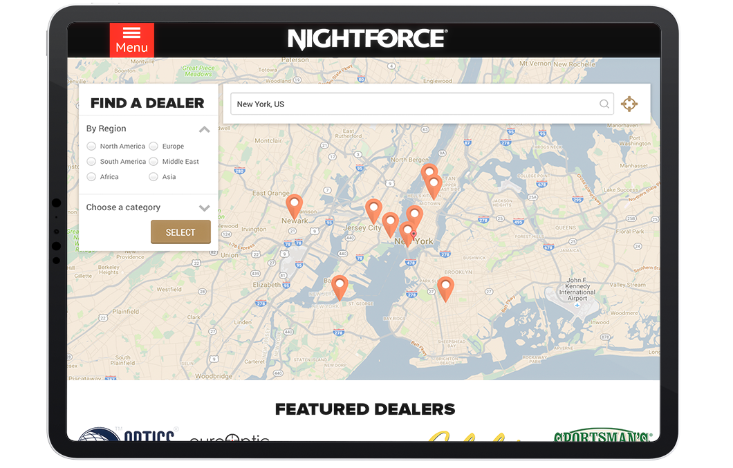 Nightforce Optics Dealer Locator